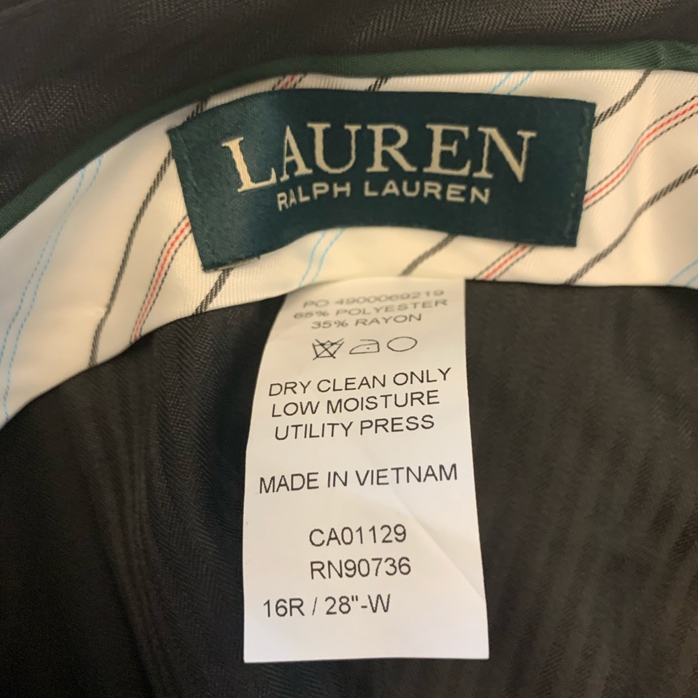 Ralph Lauren Black Pants Boys Size 16 x 28
